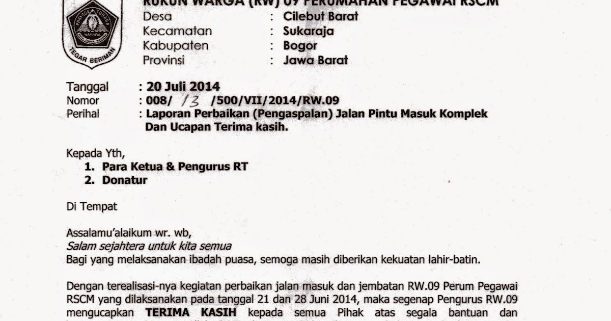 Contoh Proposal Pembangunan Jalan Berkas Belajar