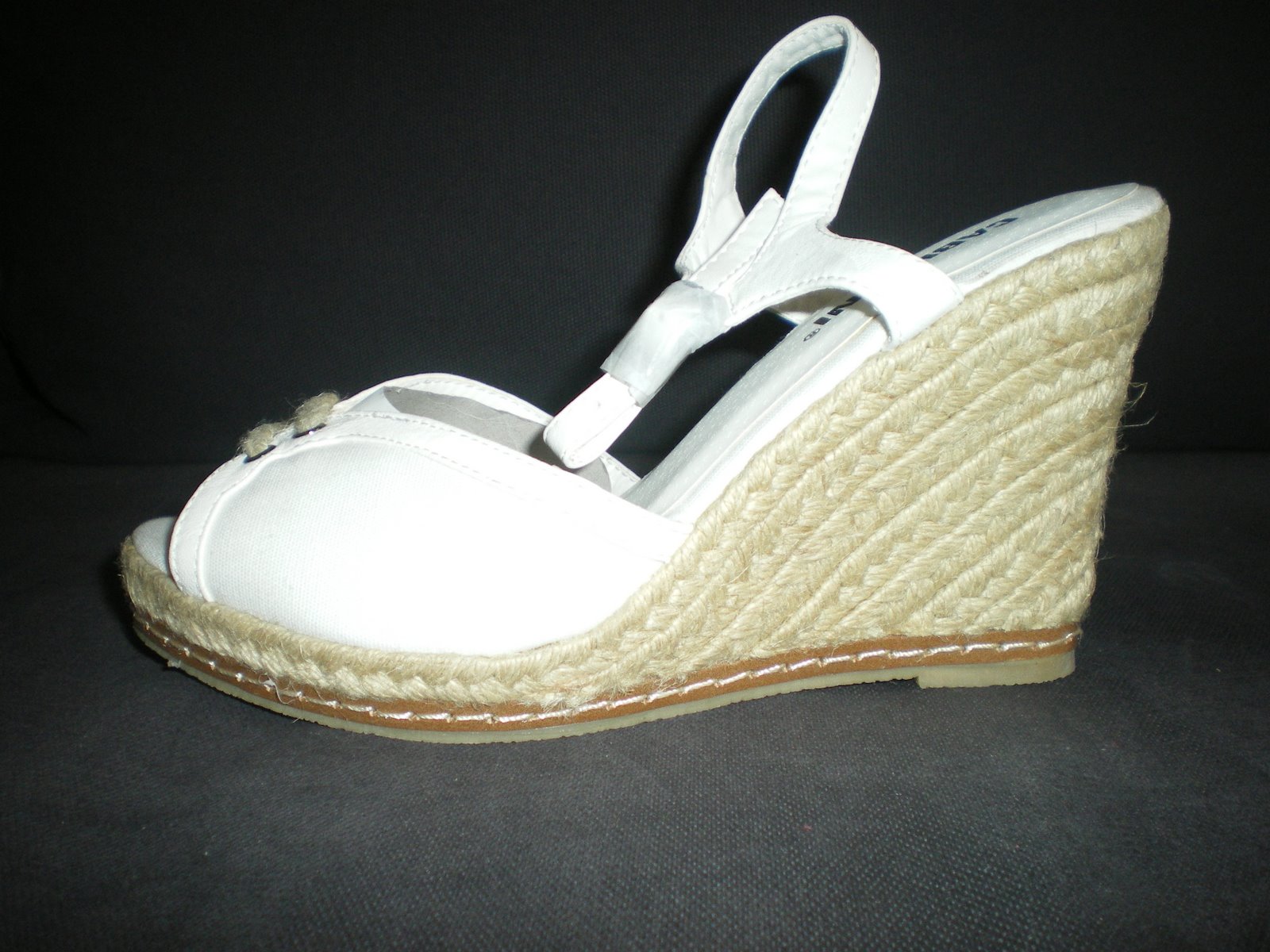 espadrilles compensées blanches femme