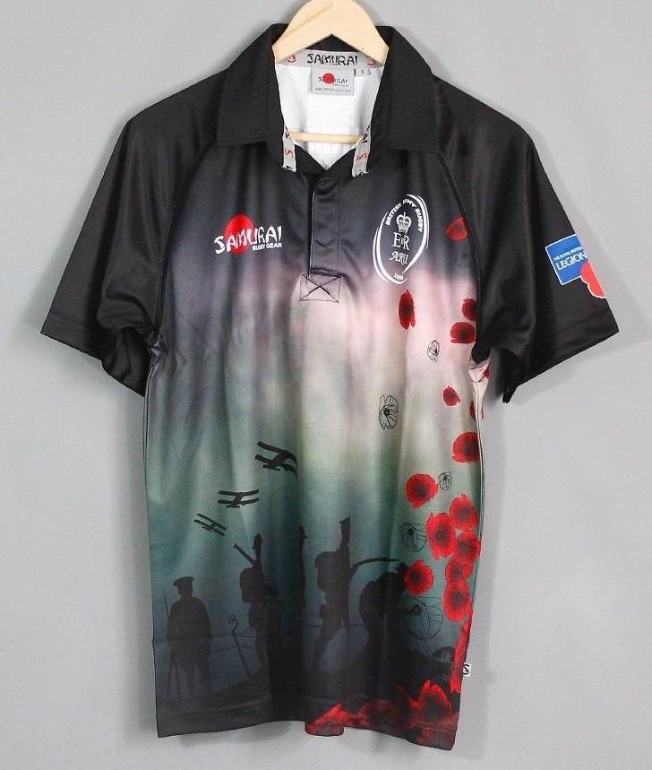 Army Tower of London Poppy Rugby Shirt 