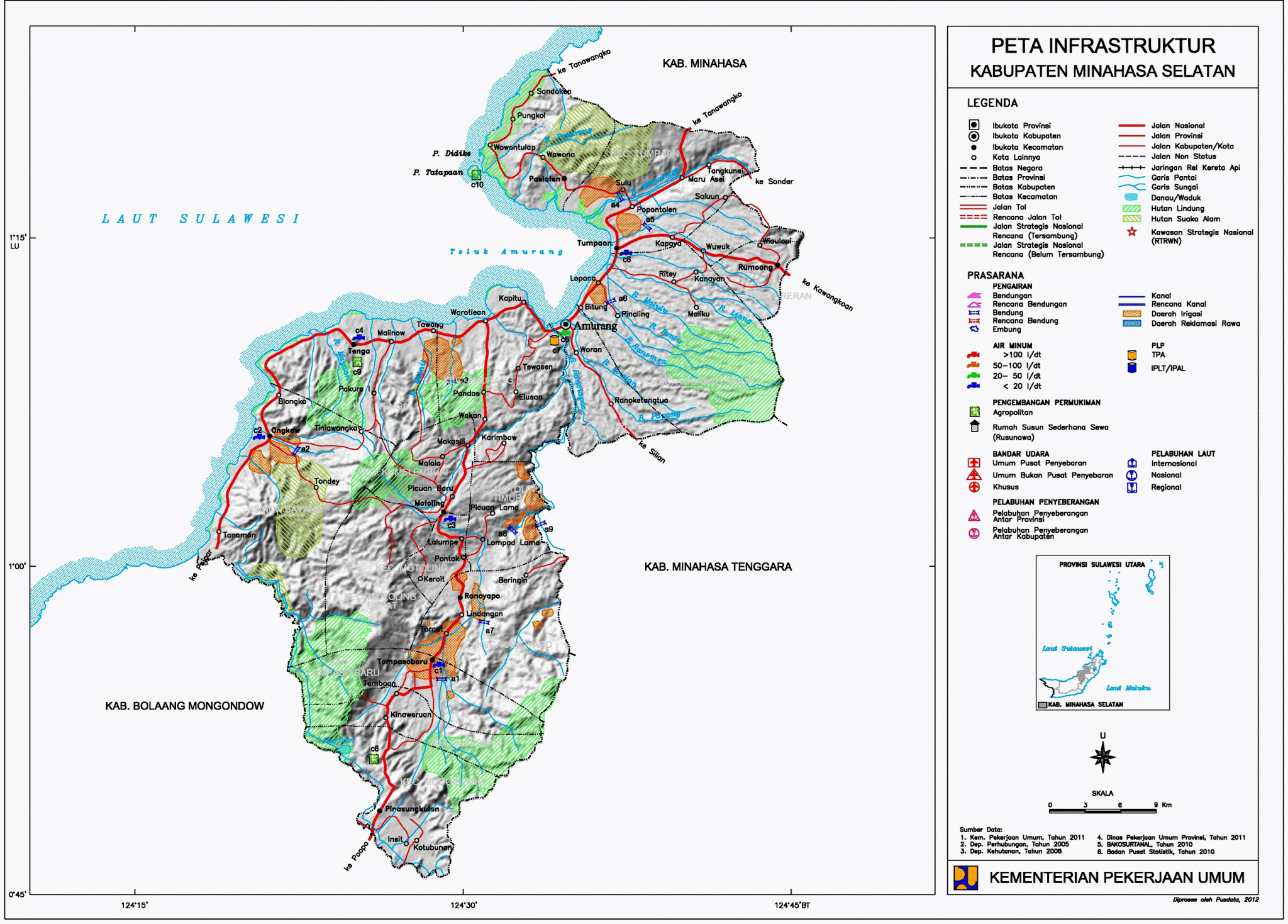 Peta Kota: Peta Kabupaten Minahasa Selatan