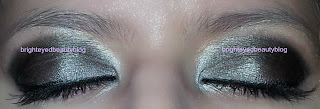 Black and silver eye look