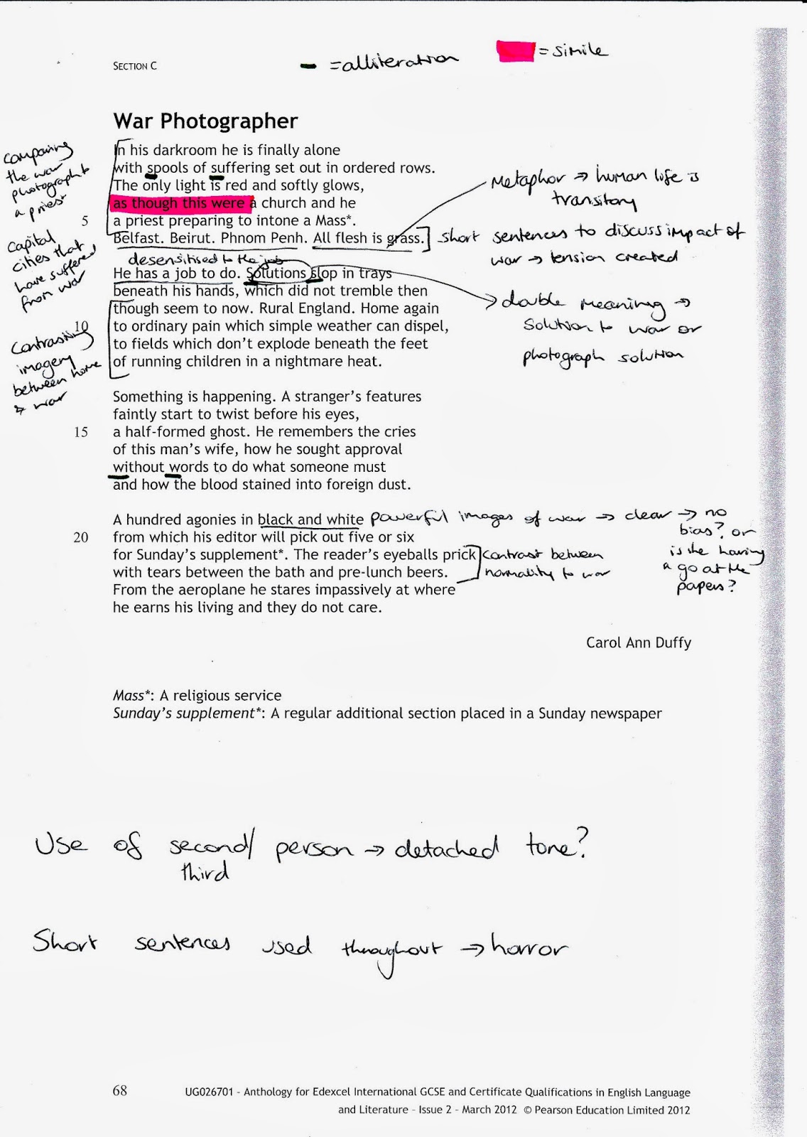 War photographer textual analysis picture