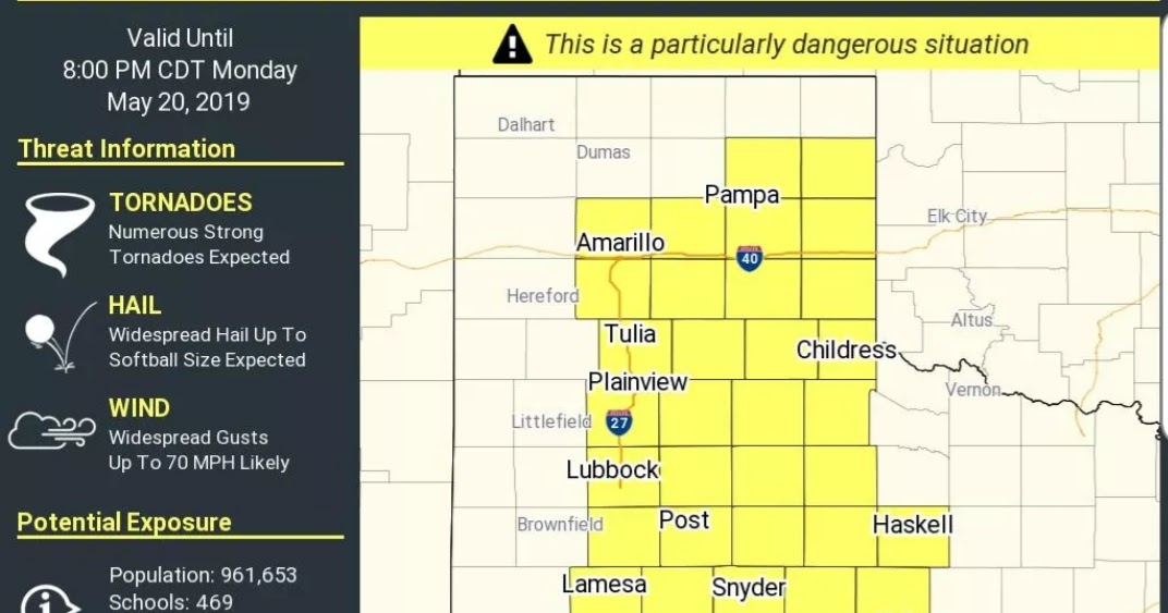Pds tornado watch for west texas 