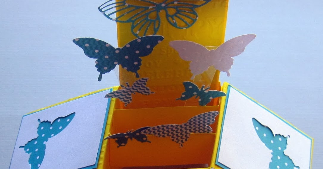 Karen's Kreative Kards Butterflies Flying out of my Card in a Box