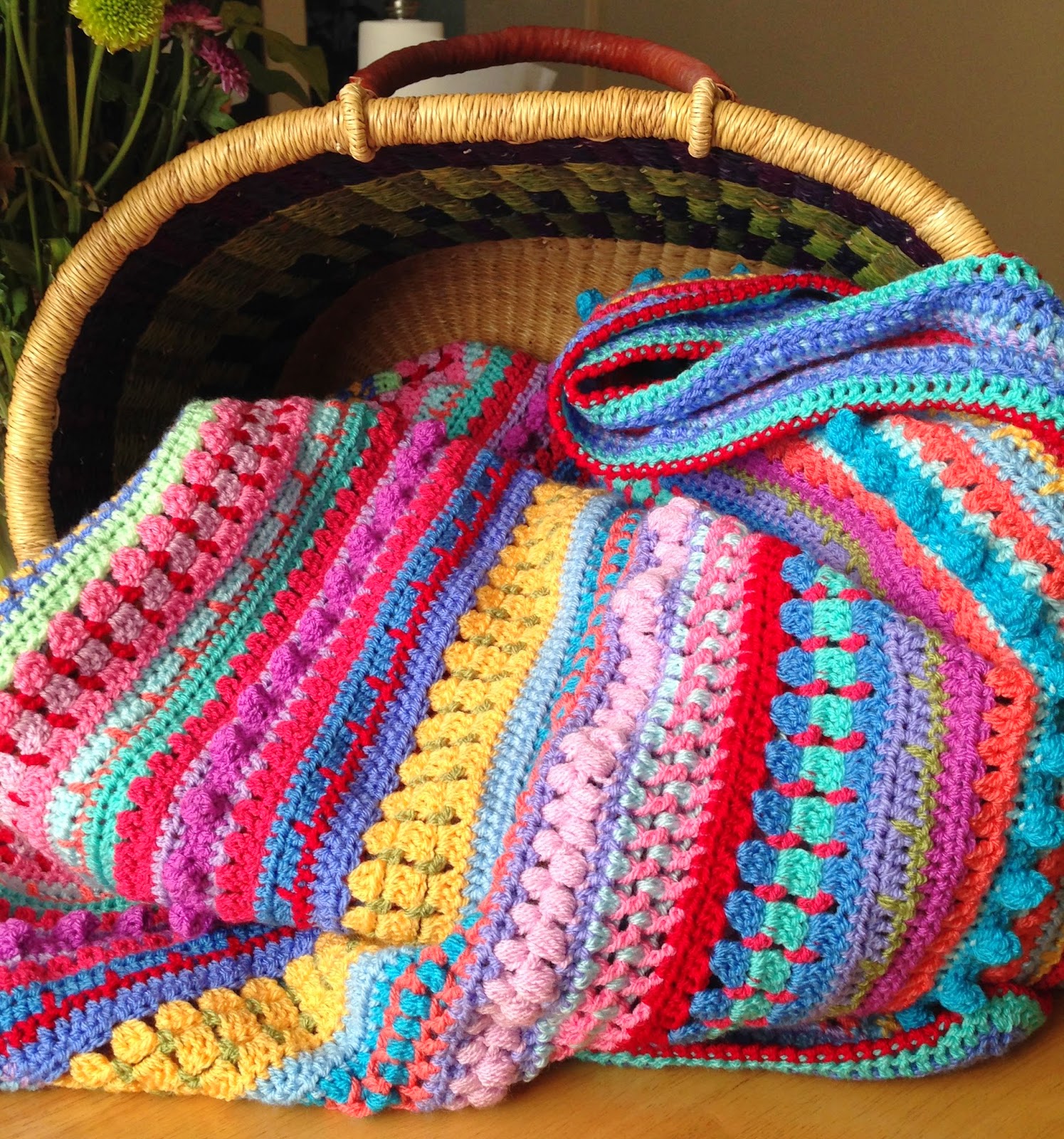 Da&#039;s Crochet Connection: Multi-stitch Stripe Blanket