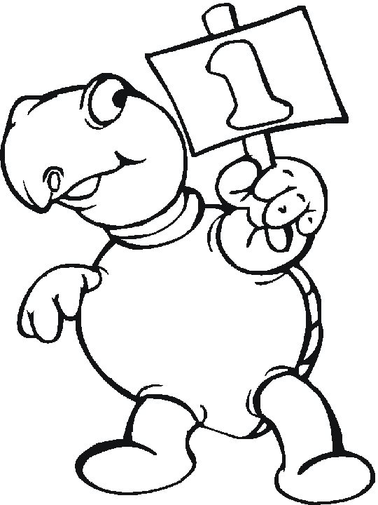 Coloring Pages Numbers 1 "ONE"