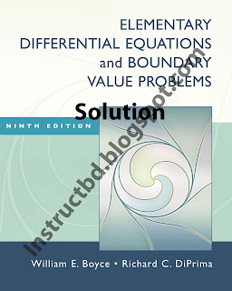 [Solution] Elementary Differential Equations and Boundary Value Problems  by Boyce & Diprima - 9th Edition