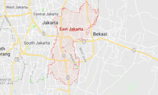 Peta Jakarta TIMUR Lengkap (Google Map)