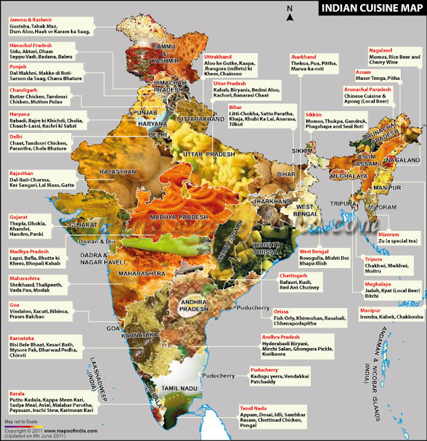 DELHI FOOD: Food Map of India