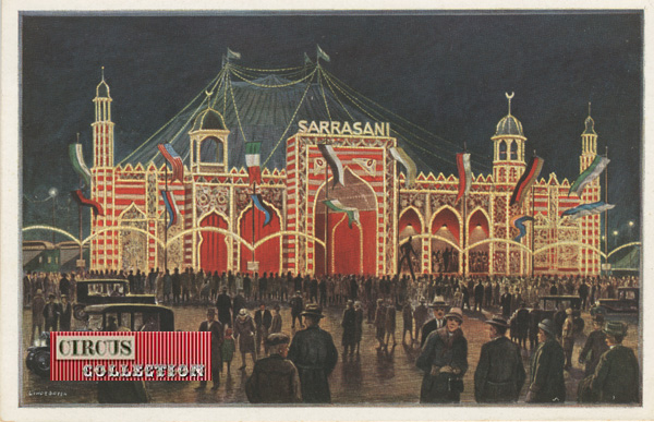 la gigantesque façade d'entrée du cirque Sarrasani