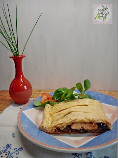 Hojaldre de Tofu, Champiñones y Puerro.