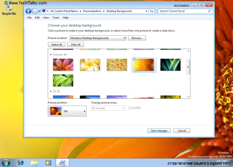 Change desktop background screen saver window colors and Sound
