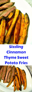 30 minutes to the BADDEST sweet potato fries you've ever had! Sizzling Cinnamon Thyme Sweet Potato Fries - Slice of Southern