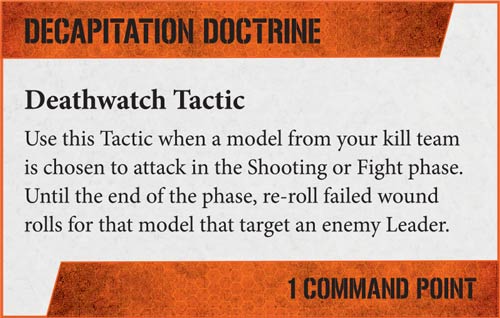 Tácticas Kill Team Deathwatch