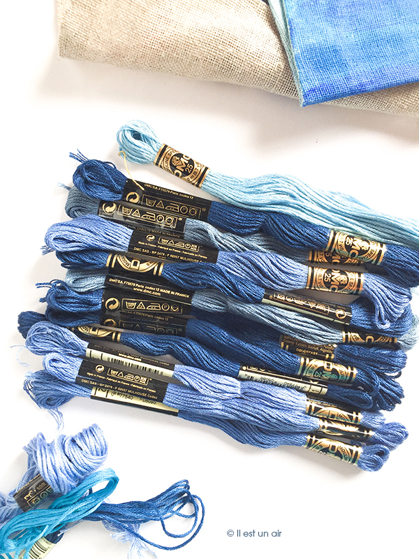 fils moulinés bleus fils moulinés bleus