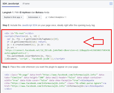 Cara Membuat Widget Facebook Fanpage Untuk Blog