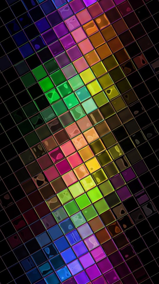 Colorful HD Squares Disco Ball  Galaxy Note HD Wallpaper