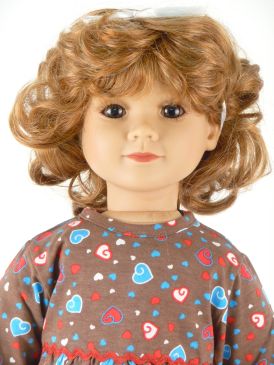American Girl "Fun Snow Blonde" Curly Replacement Wig for 18'' Doll Heat resist 