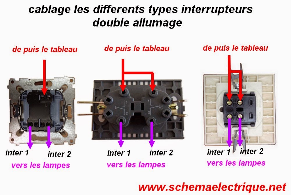 brnachement cablage interruptur doble allumage Cablage