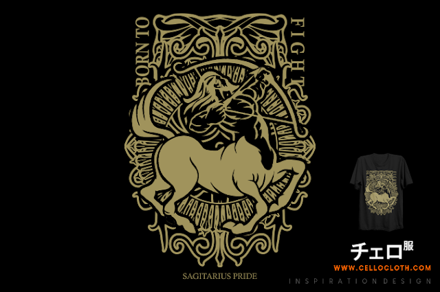 CONTOH DESAIN KAOS ZODIAK SAGITARIUS