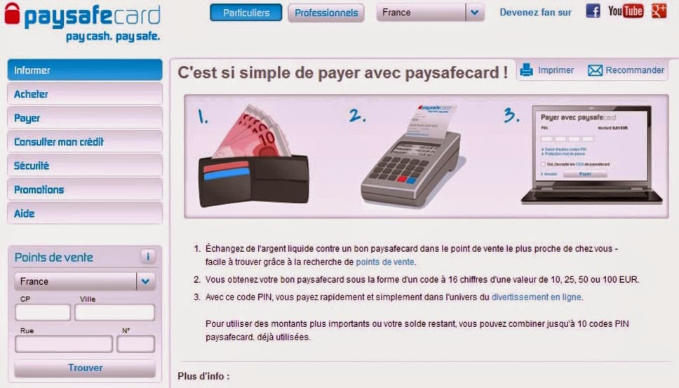 Paysafecard Account Info Screen