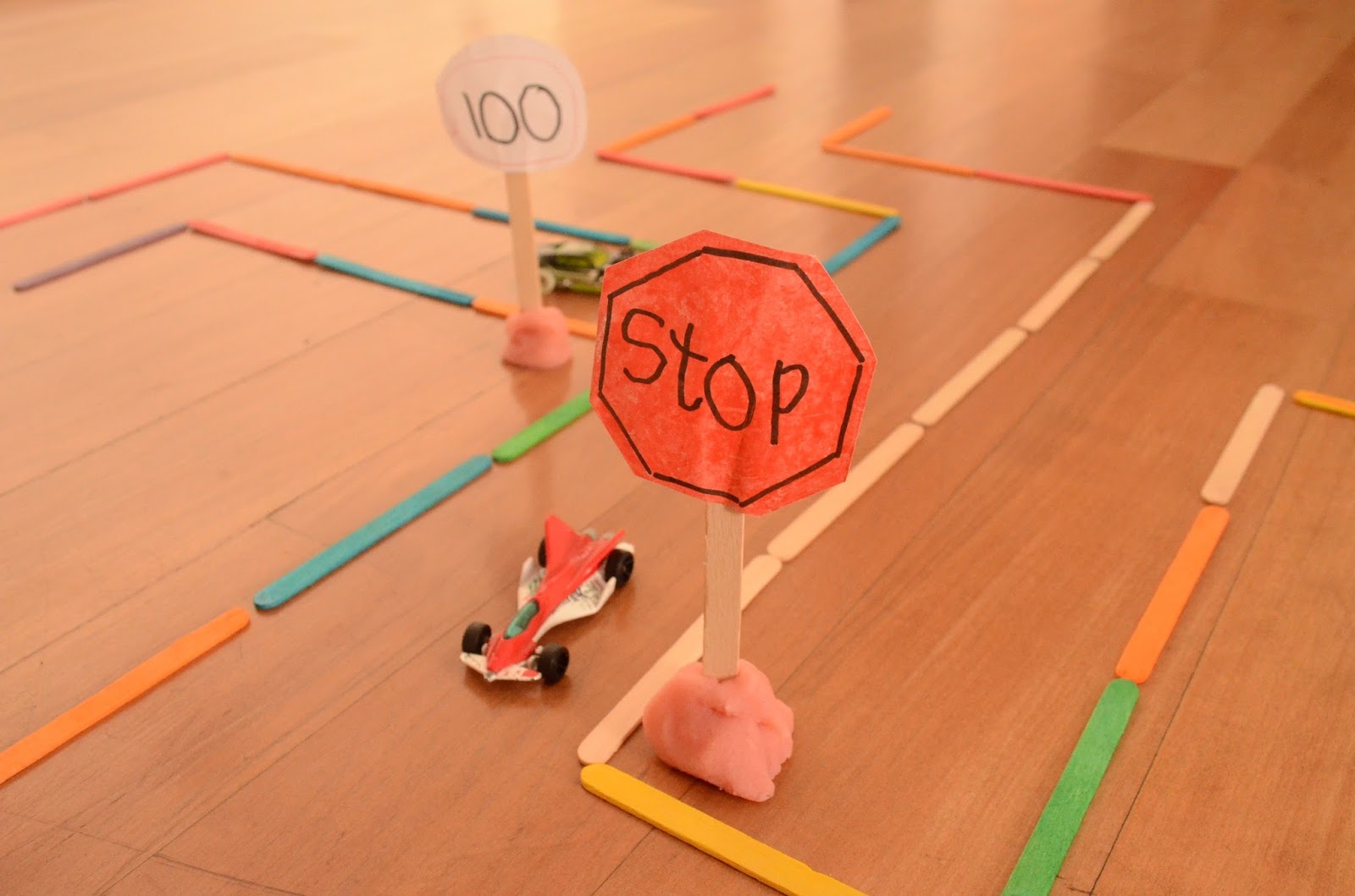 Keep Kids Busy with Craft Stick Tracks, by Practical Mom