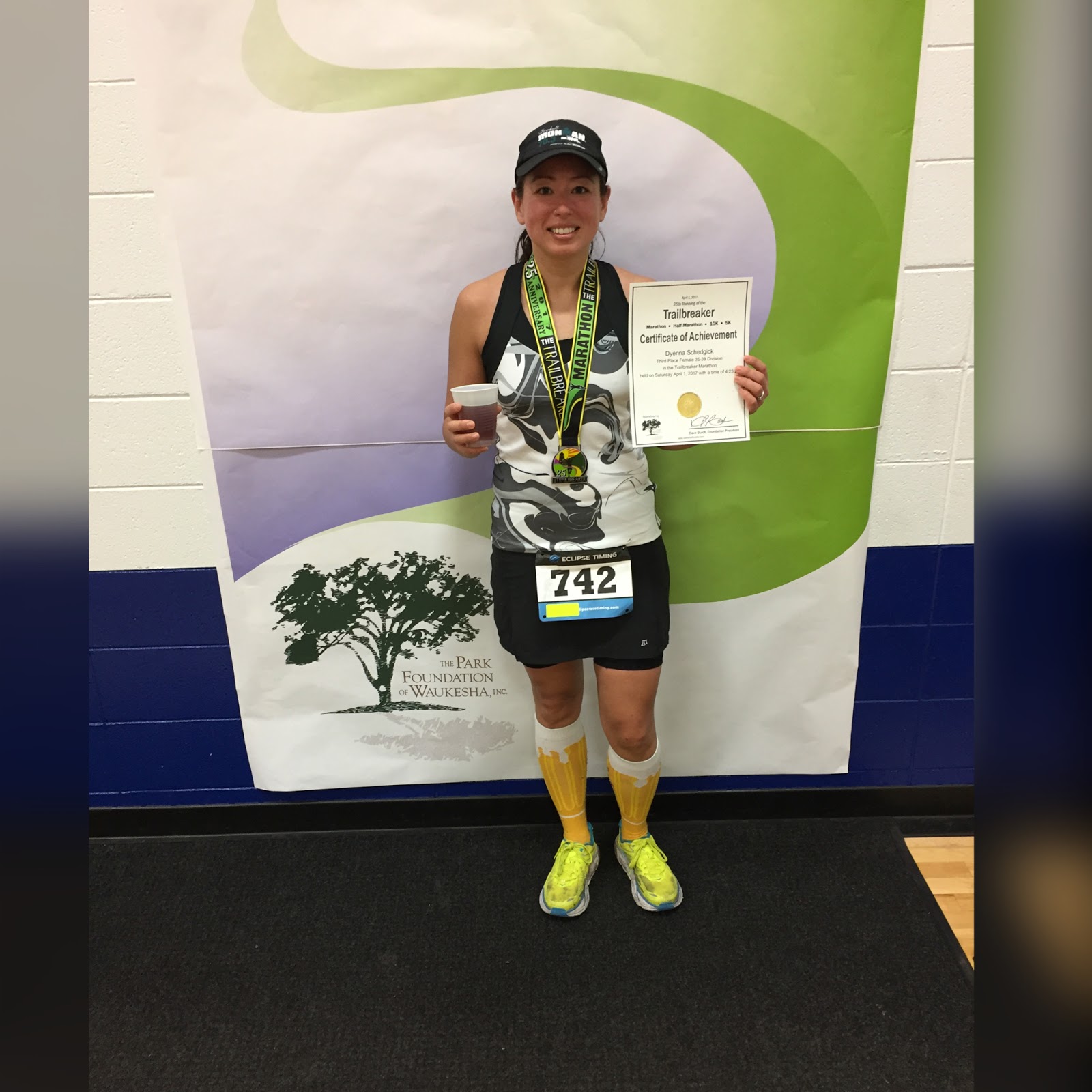 Birthday PR at Trailbreaker Marathon no fooling!