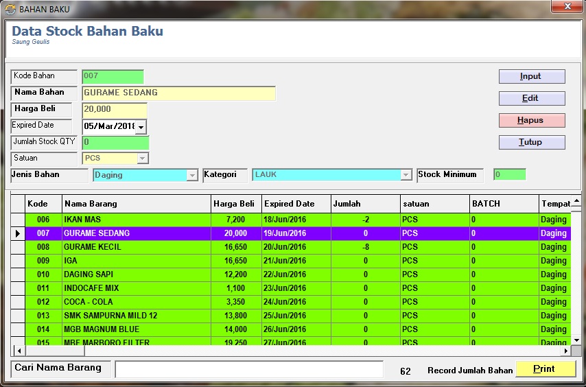 SOFTWARE ATAU APLIKASI UNTUK RESTORAN DENGAN NOMOR MEJA