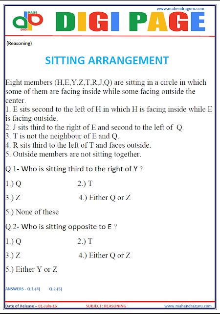Digi Page - Seating Arrangement