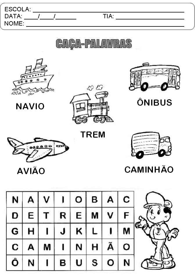 Meios de transportes Atividades para baixar Meios de transportes Atividades para baixar