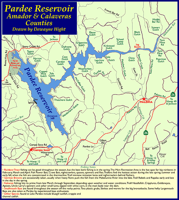 Wes' Travels to California Lakes Pardee Reservoir Amador & Calavares