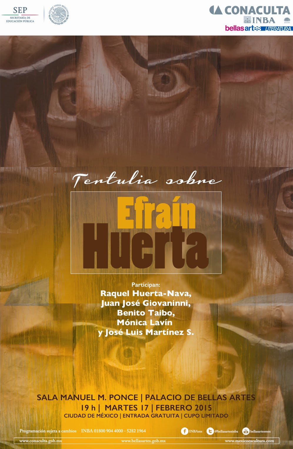 Recuerdan a Efraín Huerta a 33 años de su fallecimiento en el Palacio de Bellas Artes