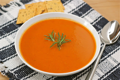 Easy red pepper pumpkin soup -- a creamy sipping soup