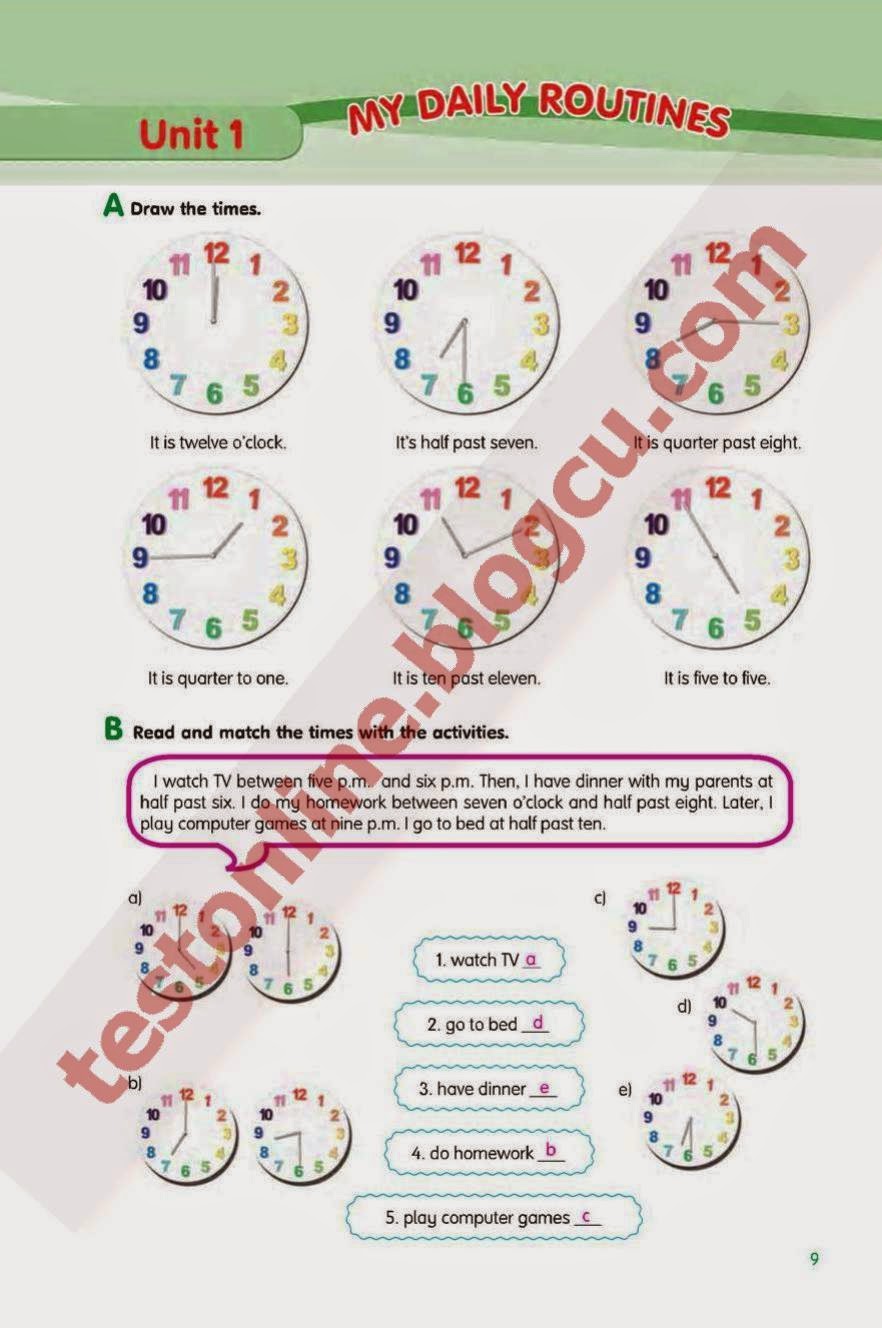 DERS SORULARI: 2014 2015 5. Sınıf İngilizce YILDIRIM YAYINLARI Çalışma
