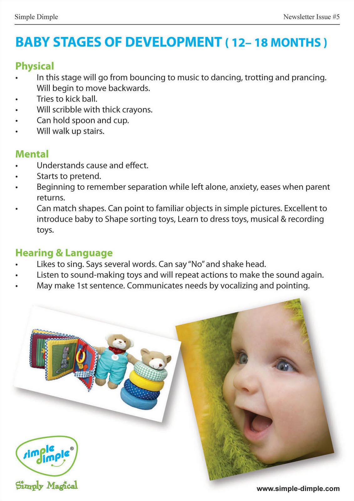 Welcome to Simple Dimple Blog: Infant Stages of Growth 12 - 18months