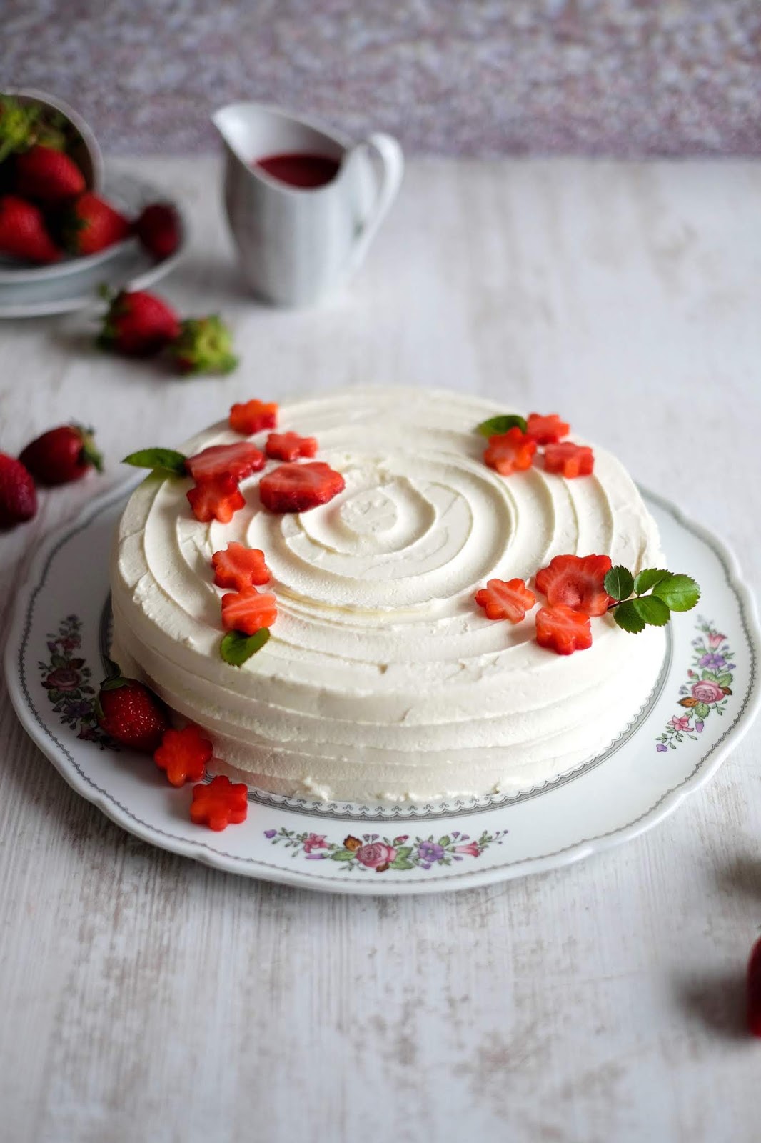 American Cheesecake mit Erdbeersauce Marion's Kaffeeklatsch