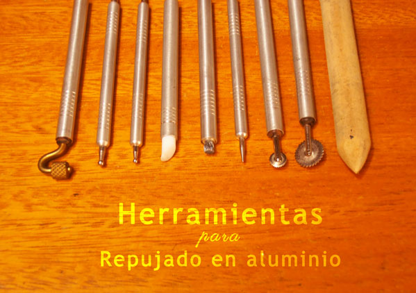 Kit de herramientas para repujado en aluminio