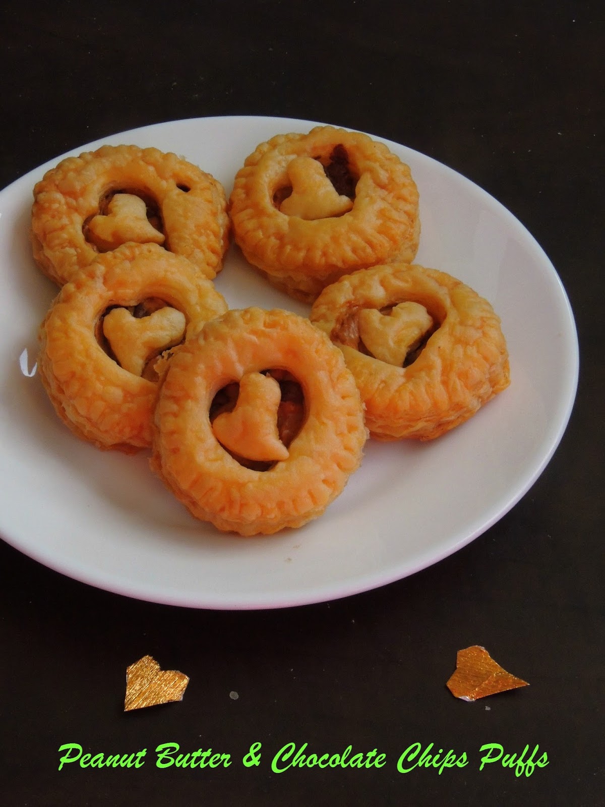 Peanut Butter, Chocolate Chips Puffs Cook N Click