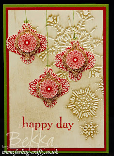 Stampin' Up! Happy Day Christmas Card - check out all the cute ideas on this blog!