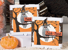 Stampin' Up! Spooky Cat pizza box gift idea ~ 2017 Holiday Catalog ~ www.juliedavison.com