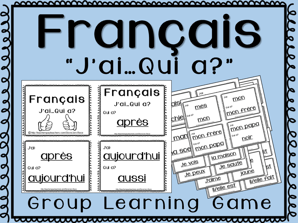 Learning French Game {Cooperative Learning} Teaching with Jen Rece