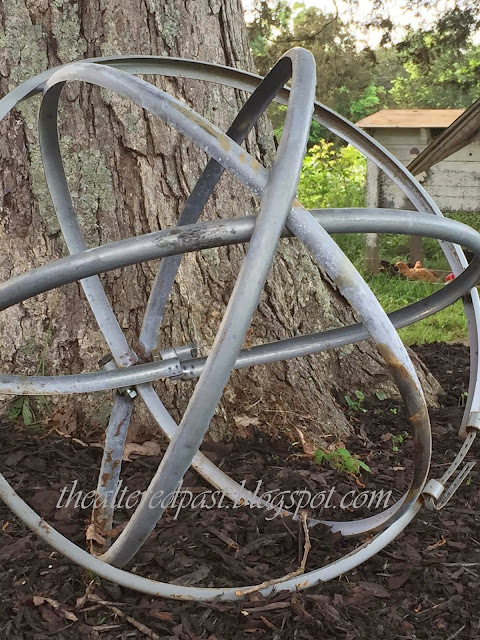 repurposing steel drum rings into amazing garden orb
