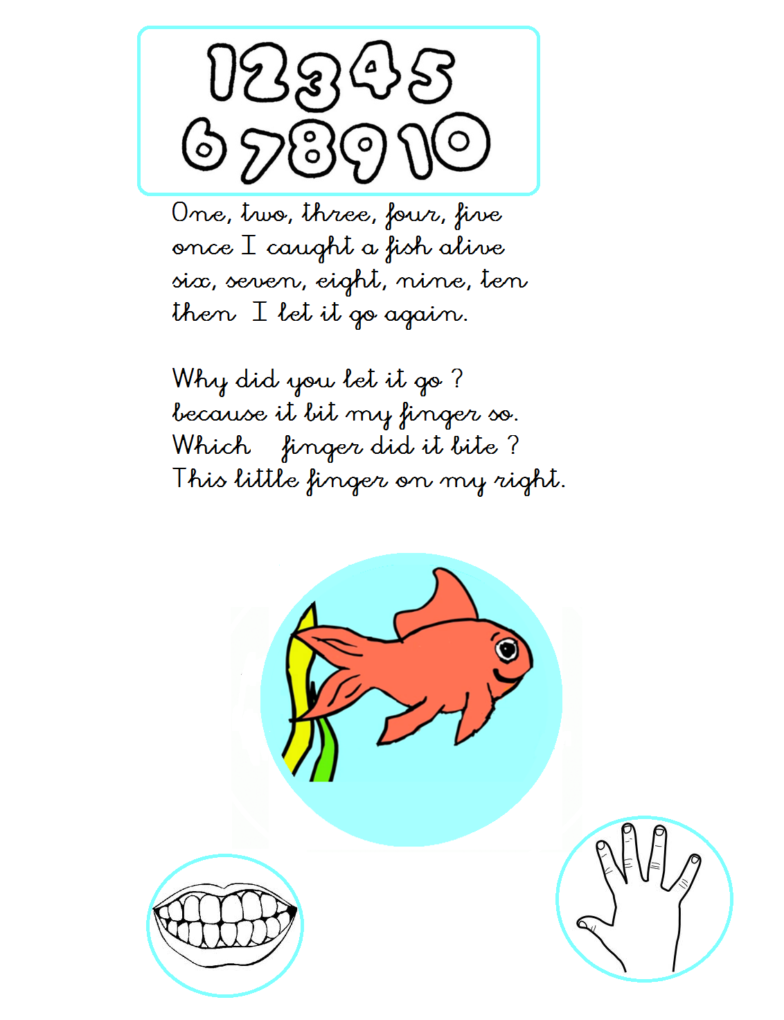 Песня i one two three. One two three four five once i caught a fish alive. once i caught a fish alive текст.