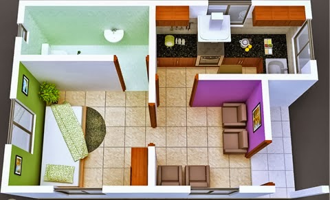konstruksi rumah minimalis: denah rumah minimalis type 21