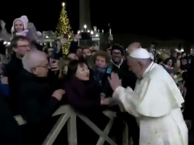 Pope slapping girl