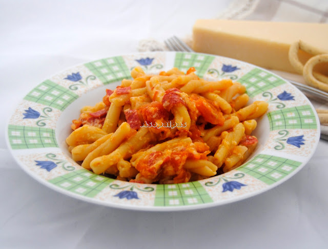 Casarecce a la Bersagliera Casarecce a la Bersagliera