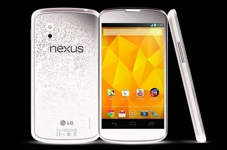 Google, White Nexus 4, Back Panel View, Front, Side