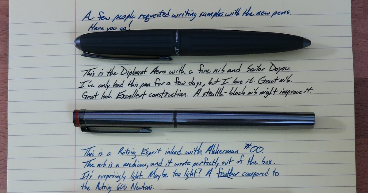 Quick Writing Samples with some new pens. Inkdependence!