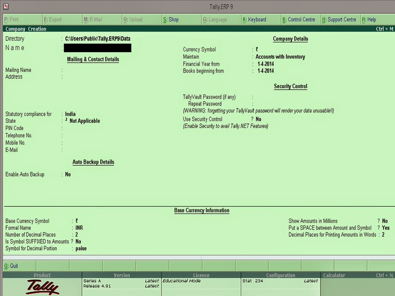 ELearning Site Tally ERP 9 Notes Tutorials