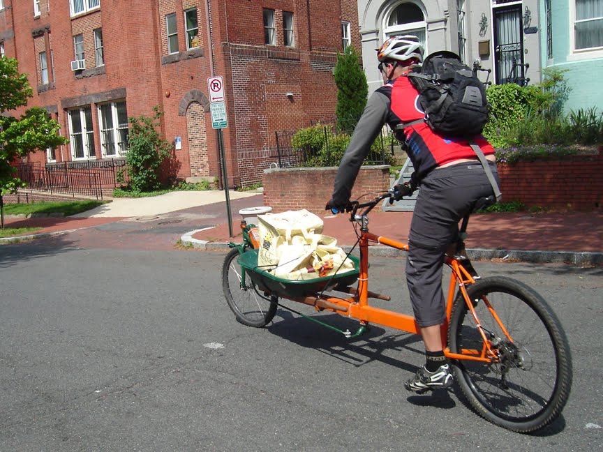 wheelbarrow bike trailer